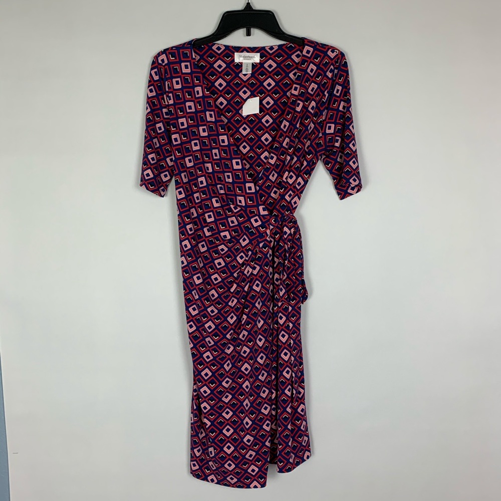 Motherhood Maternity faux‎ wrap dress NWT Med